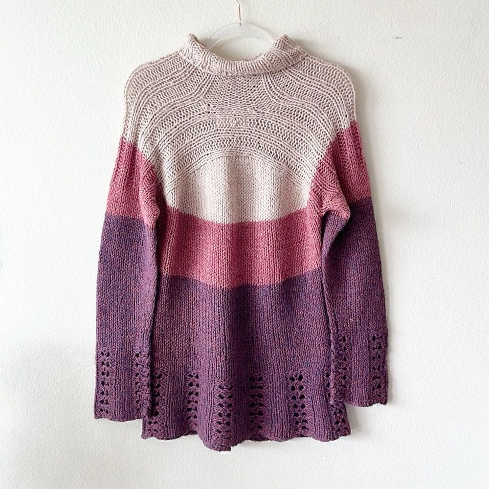 Anthropologie Sleeping on Snow Alpaca Blend Mock Neck Knit Sweater - Picture 5 of 9